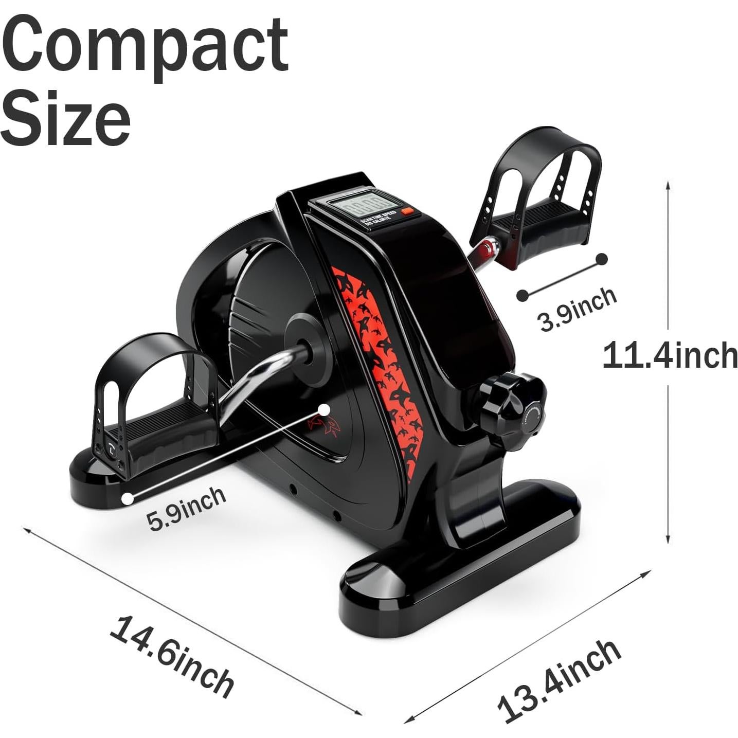 Ejercitador de Pedales MGYM Metal Resistente con Pantalla LCD