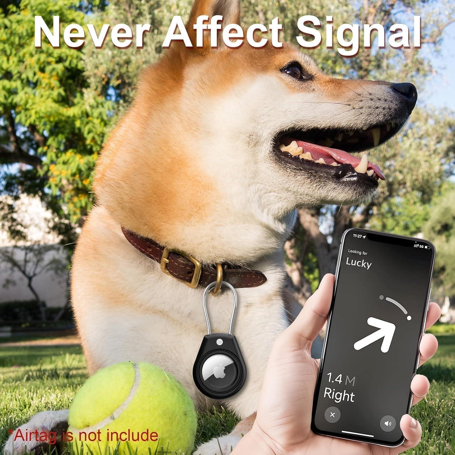 for Airtag Holder Keychain with Wire Cable, Compatible with Airtag Durable and Scratch-Resistant, with Key Locking System, with Key Ring, for Luggage Locks, Key, Backpack(Black*1)