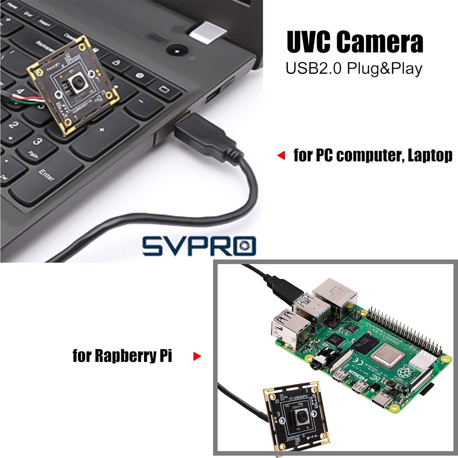Módulo de Cámara USB Autofocus SVPRO 16MP IMX298 para PC