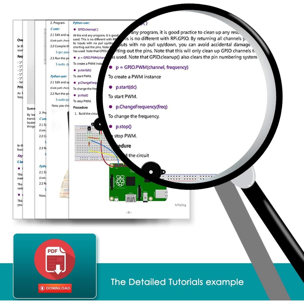 Kit de Inicio Adeept para Raspberry Pi 4 y 3 - 26 Proyectos