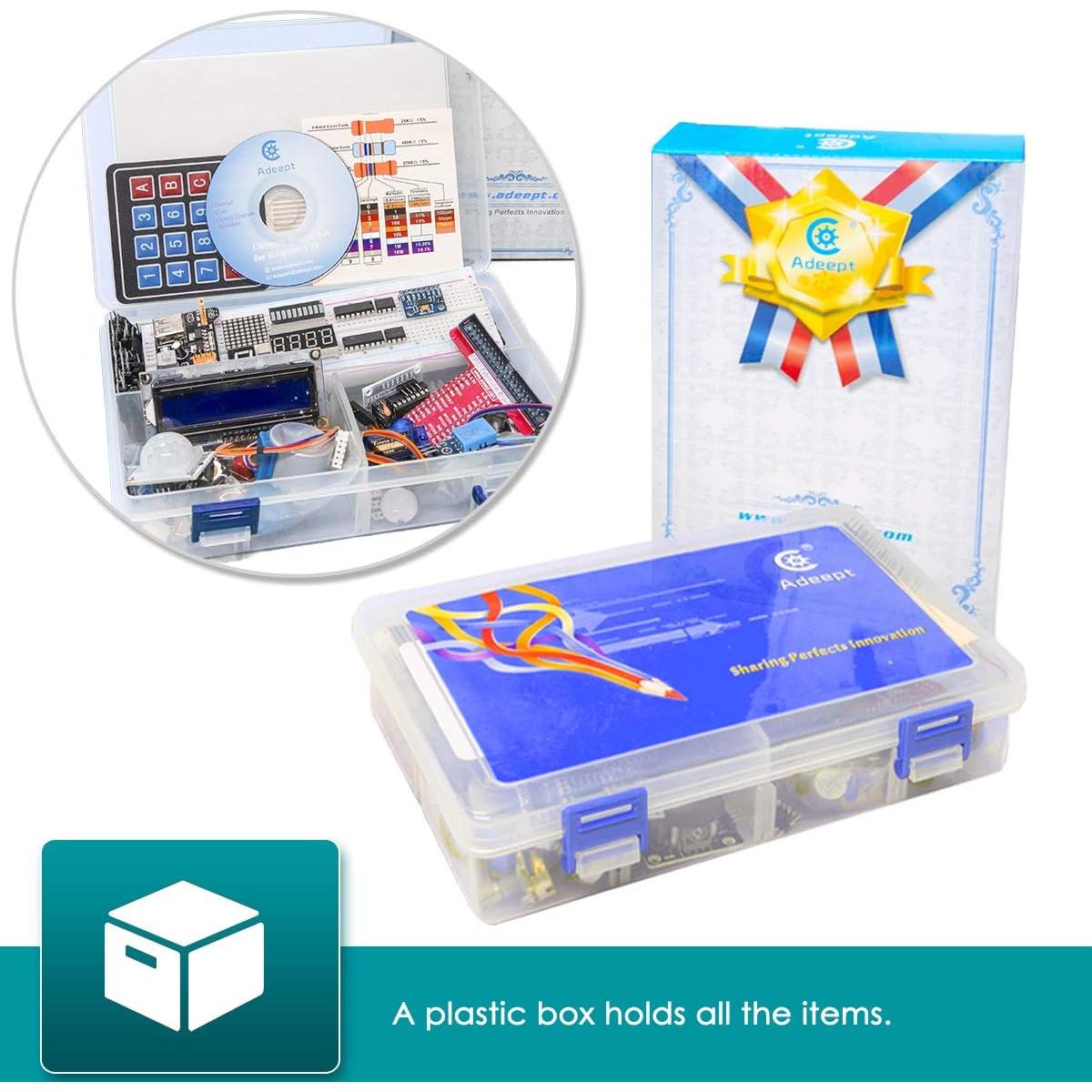 Kit de Inicio Adeept para Raspberry Pi 4 y 3 - 26 Proyectos