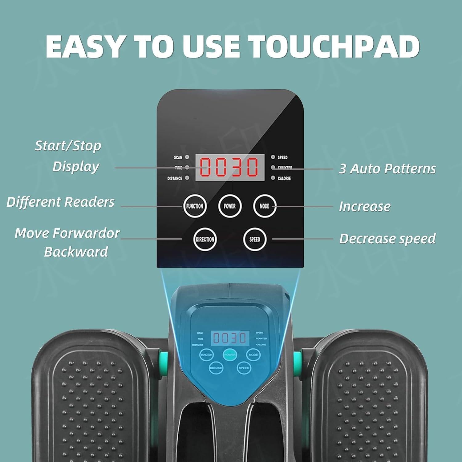 Elíptica Bajo Escritorio E-Shine Leisure Compacta con Control Remoto