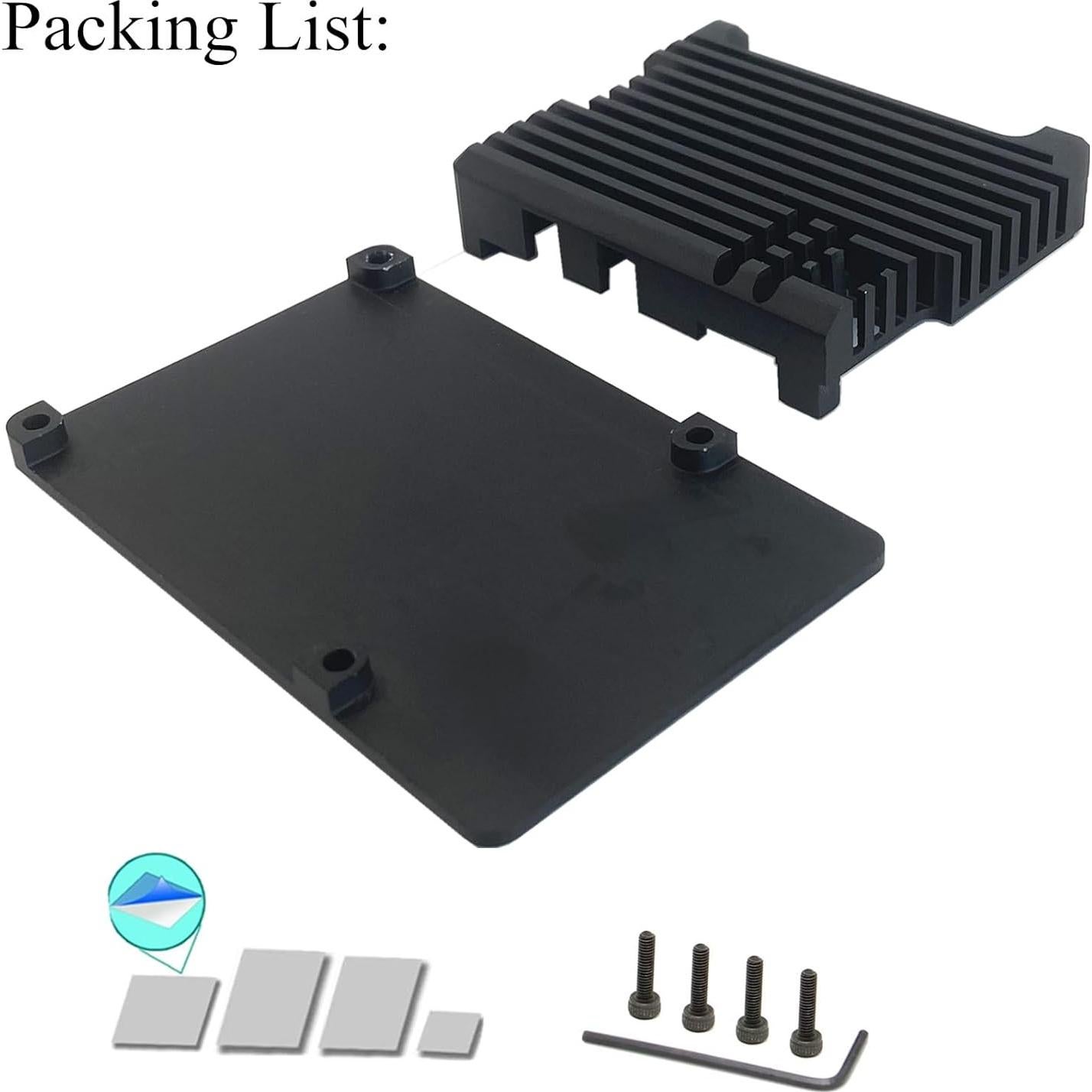 Caja de Aluminio para Raspberry Pi 5 con Enfriador Pasivo