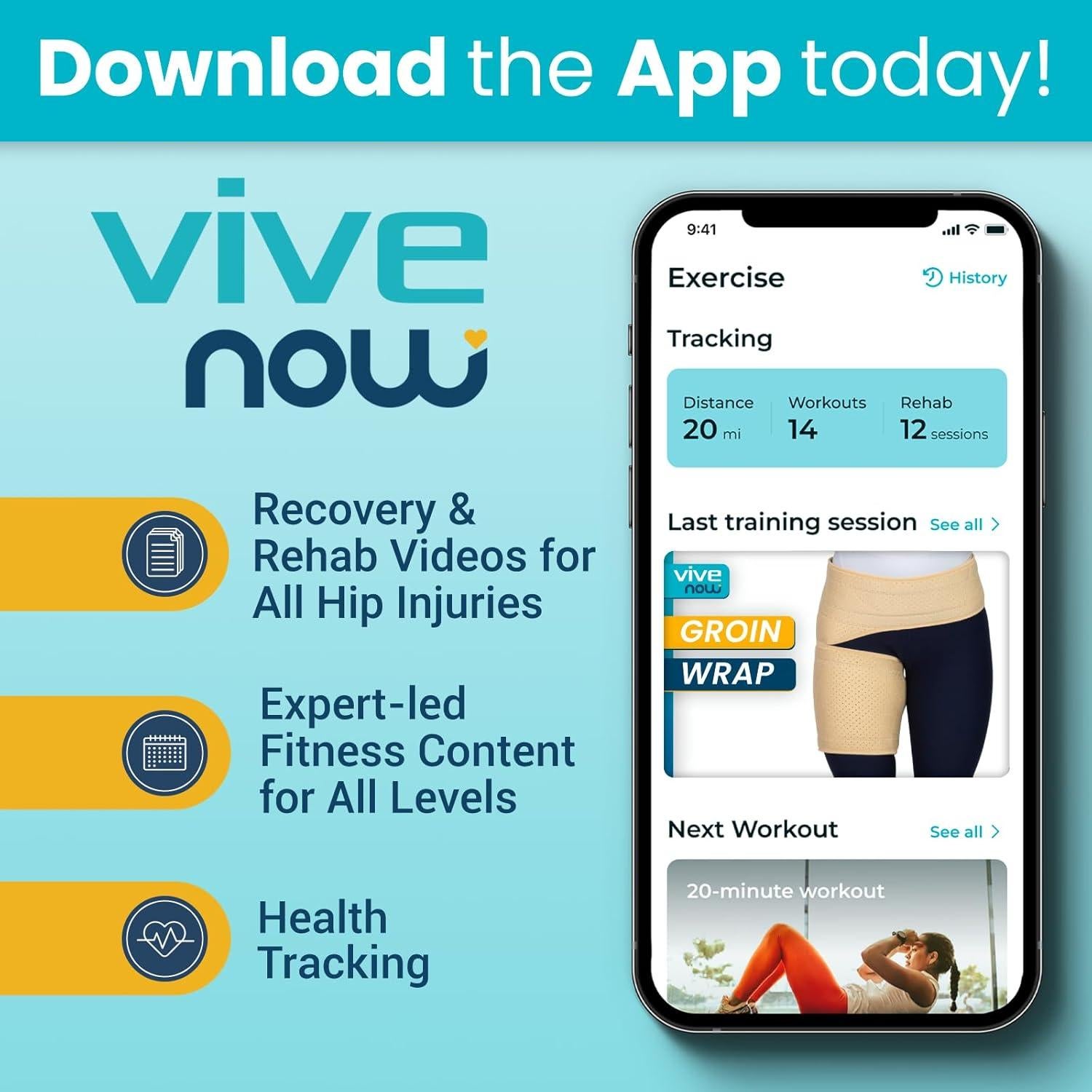 Faja de Cadera Vive para Alivio de Dolor y Lesiones - Unisex