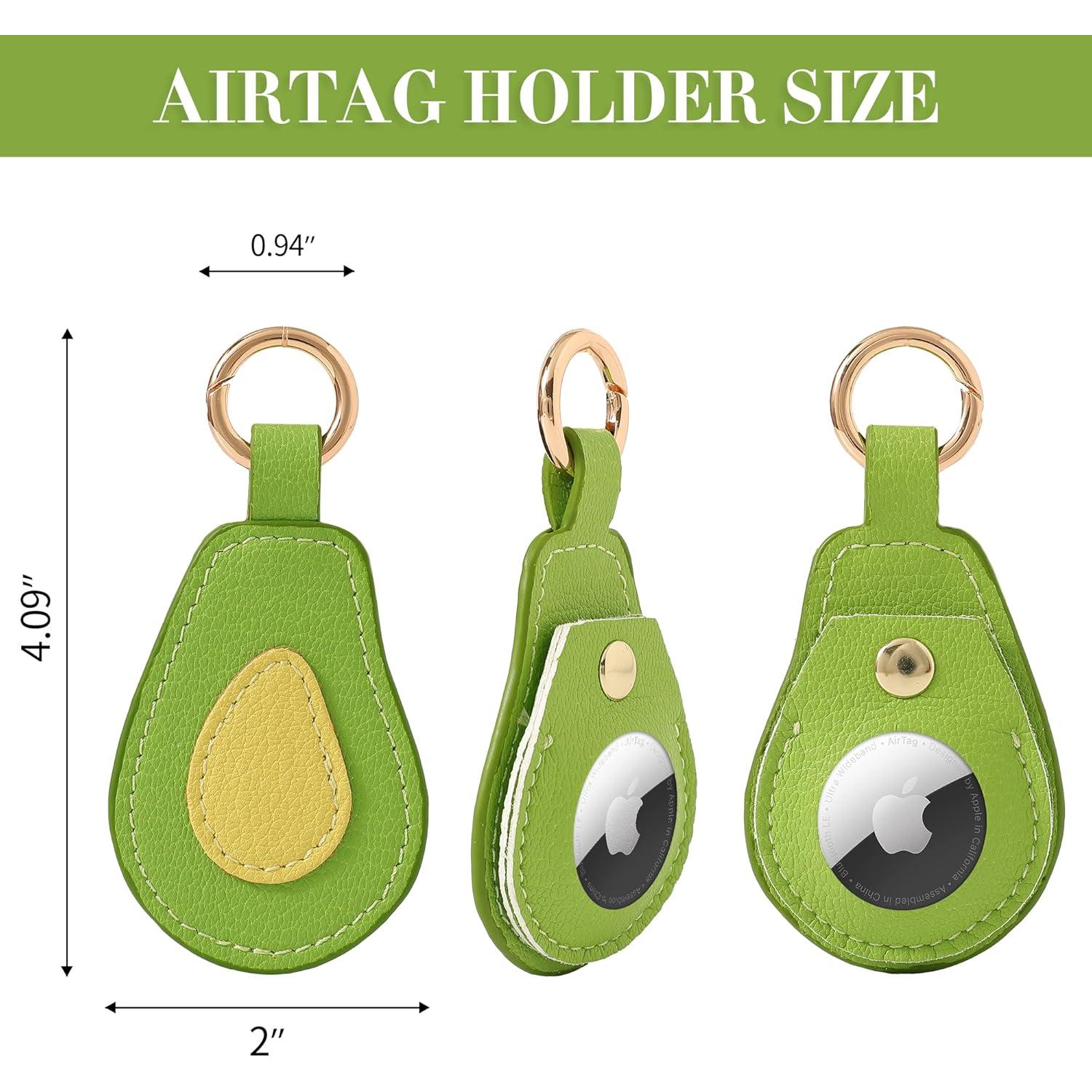 Funda de cuero para AirTag VANTOO con llavero y diseño elegante