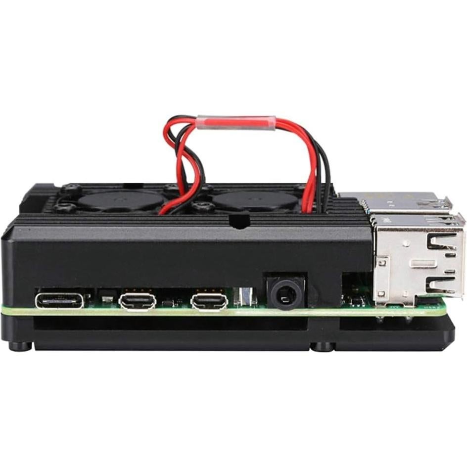 Caja de aluminio Unistorm para Raspberry Pi 4B con ventilador