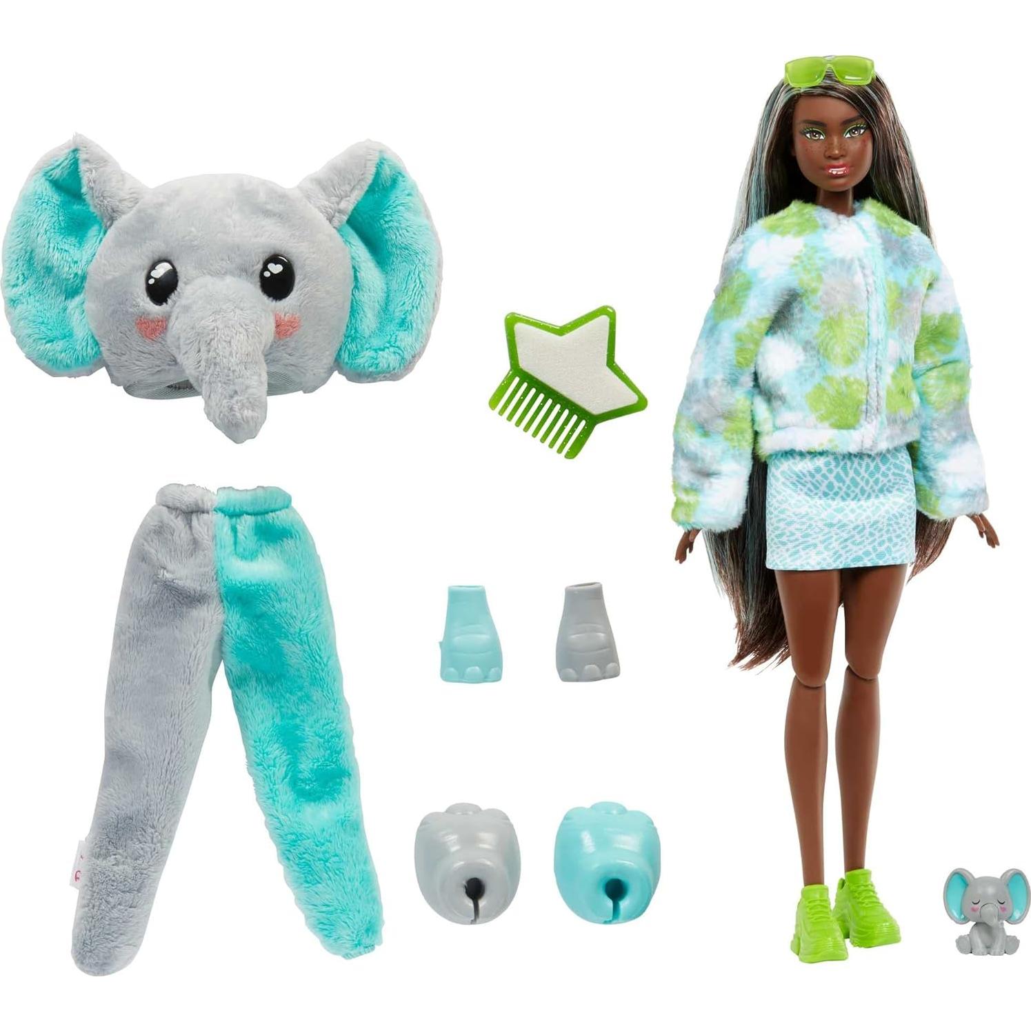 Muñeca Barbie Cutie Reveal Elefante - 10 Sorpresas Incluidas
