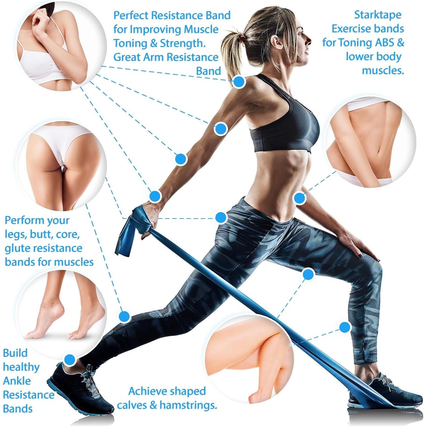 Juego de Bandas de Resistencia Starktape Sin Látex 3 Unidades