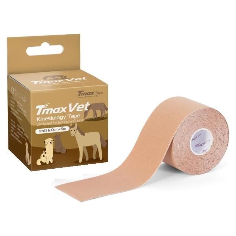 Cinta de Kinesiología Veterinaria Tmax 6 cm x 5 m Beige