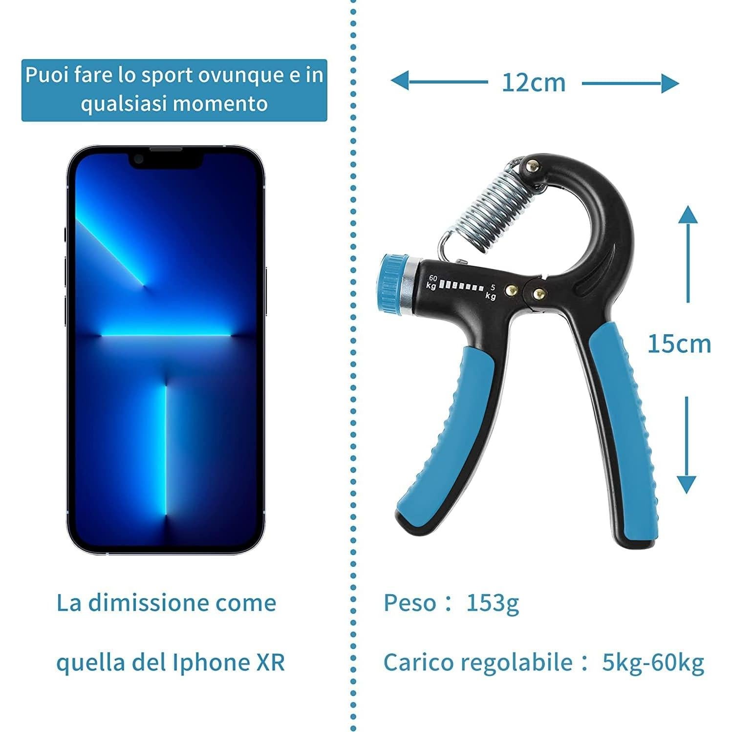 Entrenador de Fuerza de Agarre HCT STYLE Ajustable 5-60kg