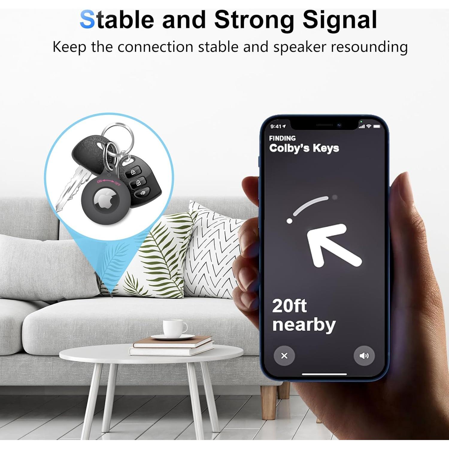 Soporte de Aluminio Impermeable HAOXEN para Airtag - Gris Oscuro