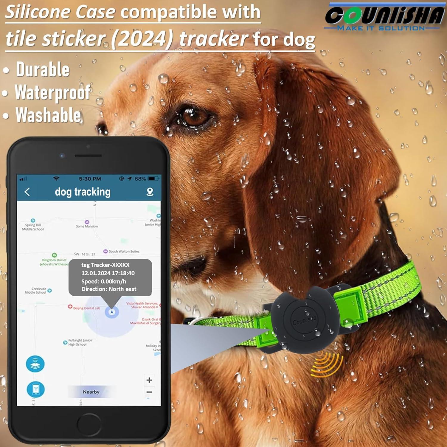 Soporte de Silicona Impermeable Counlisha para Etiqueta Tile 2024 - 2 Piezas