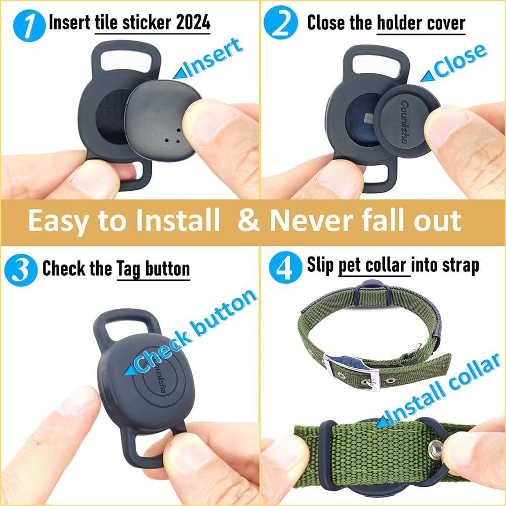 Soporte de Silicona Impermeable Counlisha para Etiqueta Tile 2024 - 2 Piezas