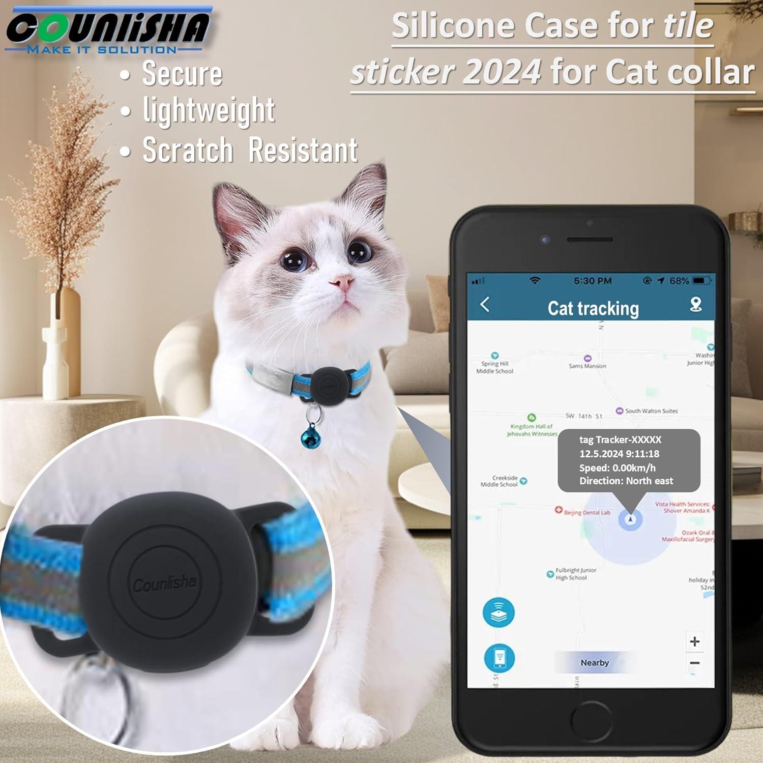 Soporte de Silicona Impermeable Counlisha para Etiqueta Tile 2024 - 2 Piezas