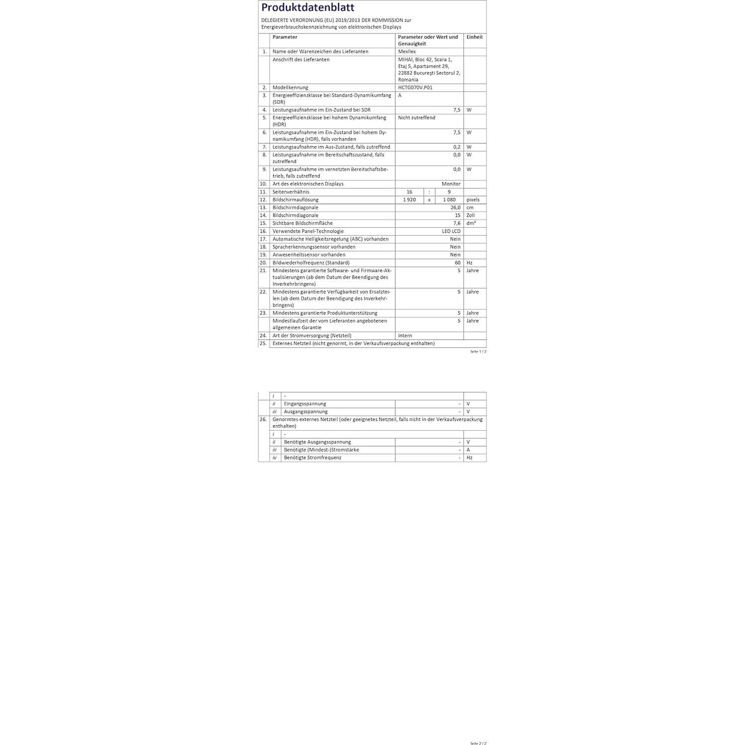 Monitor Portátil 7" HAMTYSAN HDMI 800x480 IPS para Raspberry Pi