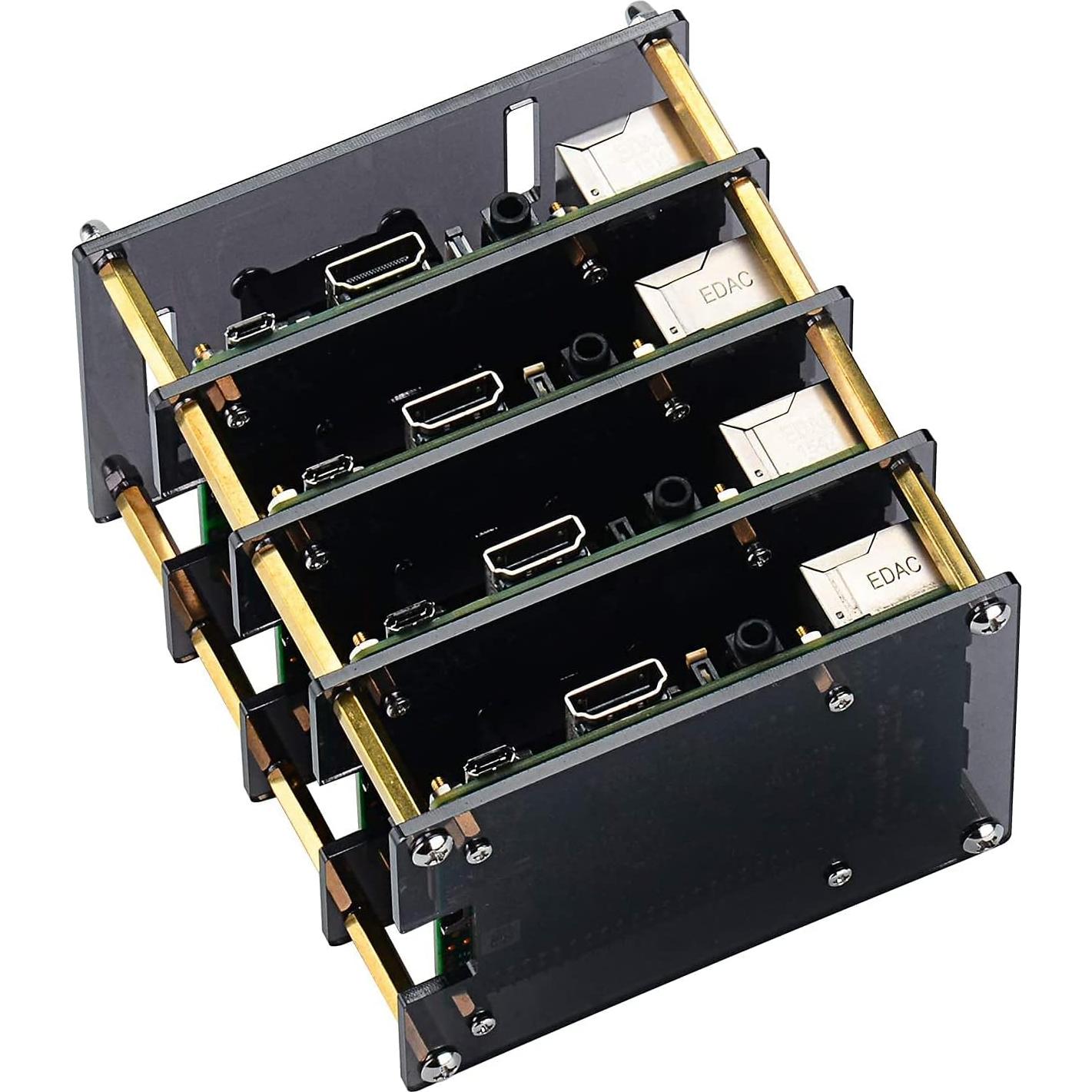 Caja de Clúster GeeekPi para Raspberry Pi 4/3/2 con Ventiladores