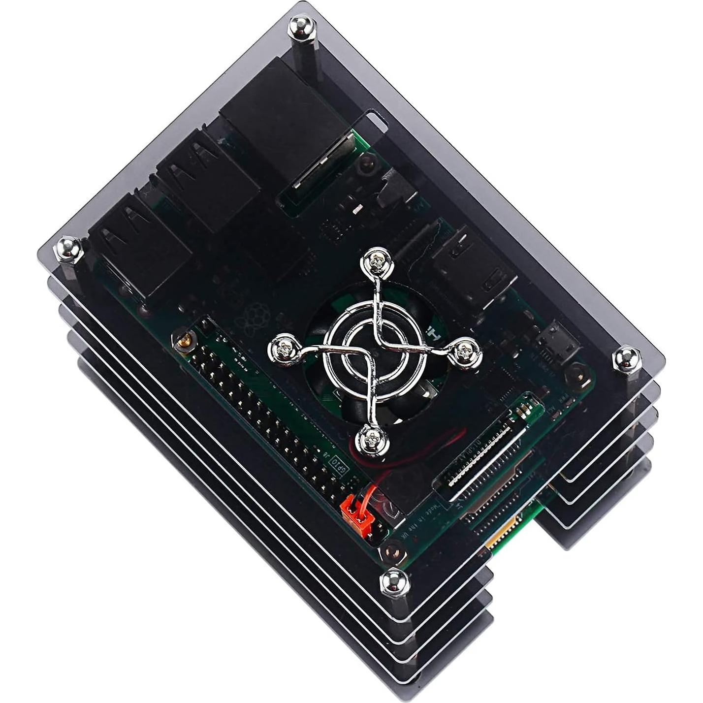 Caja de Clúster GeeekPi para Raspberry Pi 4/3/2 con Ventiladores