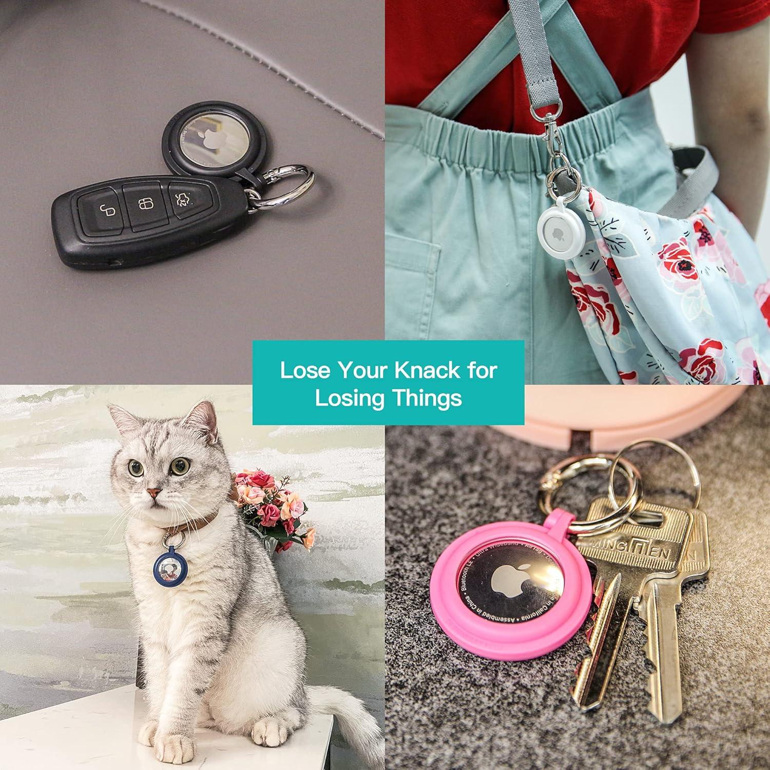 Funda Llavero PZOZ 4 Paquete para Apple AirTag Multicolor