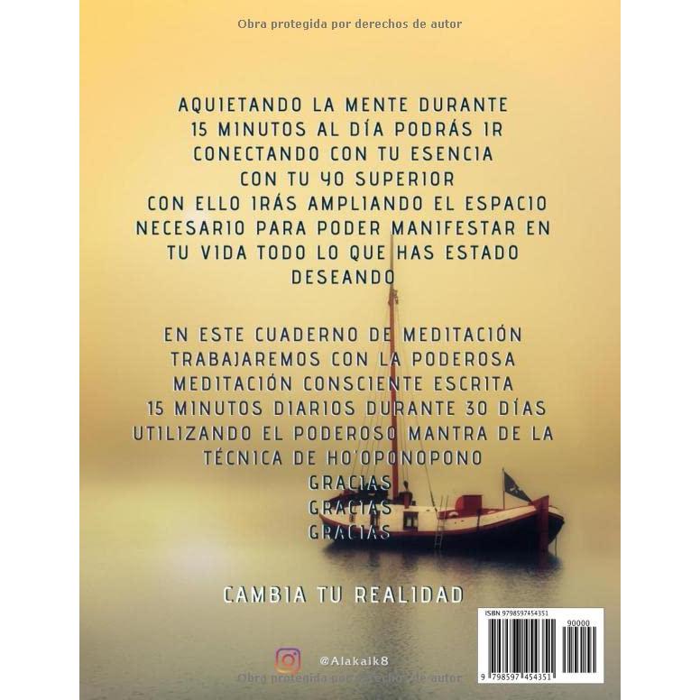 Cuaderno De Meditación Mensual - Medita 15 Minutos Al Día A Través De La Escritura Consciente - Mantra: GRACIAS, GRACIAS, GRACIAS.: CAMBIA TU VIDA - ... DE MEDITACIÓN MENSUAL) (Spanish Edition)