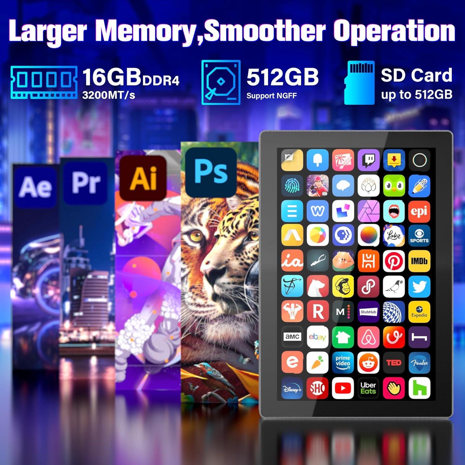 Mini PC HEIGAOLAPC F9B-S 12ª Gen N100 16GB RAM 512GB SSD