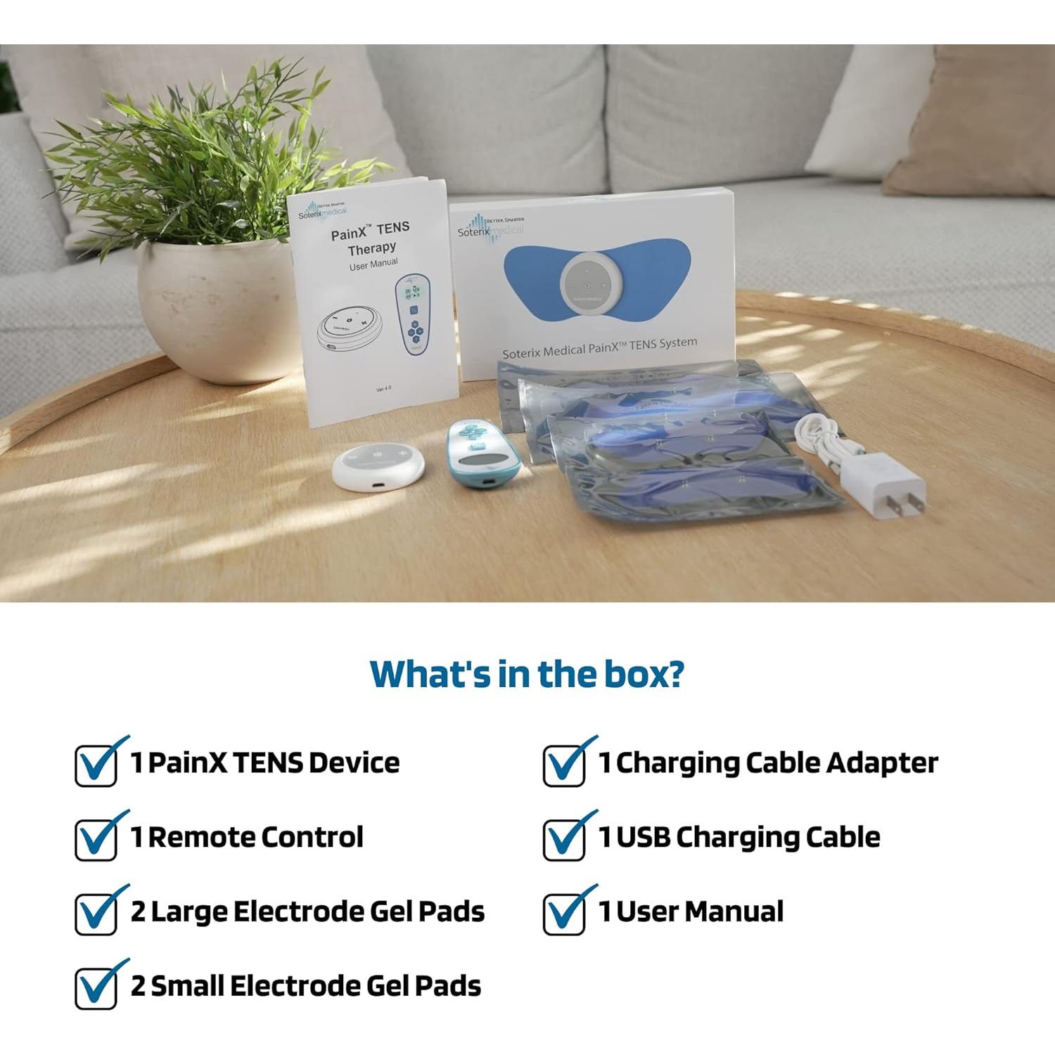 PainX Estimulador TENS Inalámbrico para Alivio Muscular