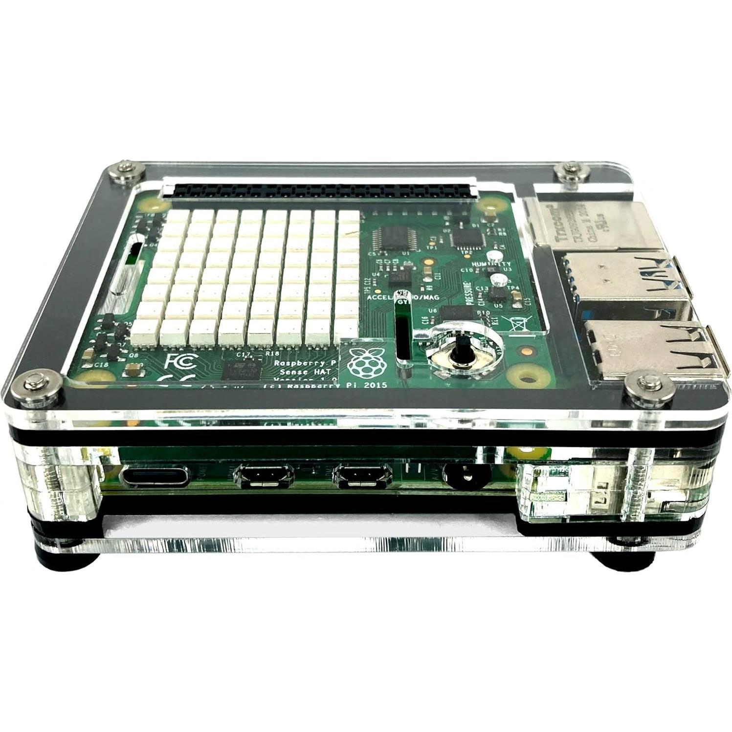 Estuche Zebra Classic C4Labs para Raspberry Pi 3B+/4B - Hielo Negro