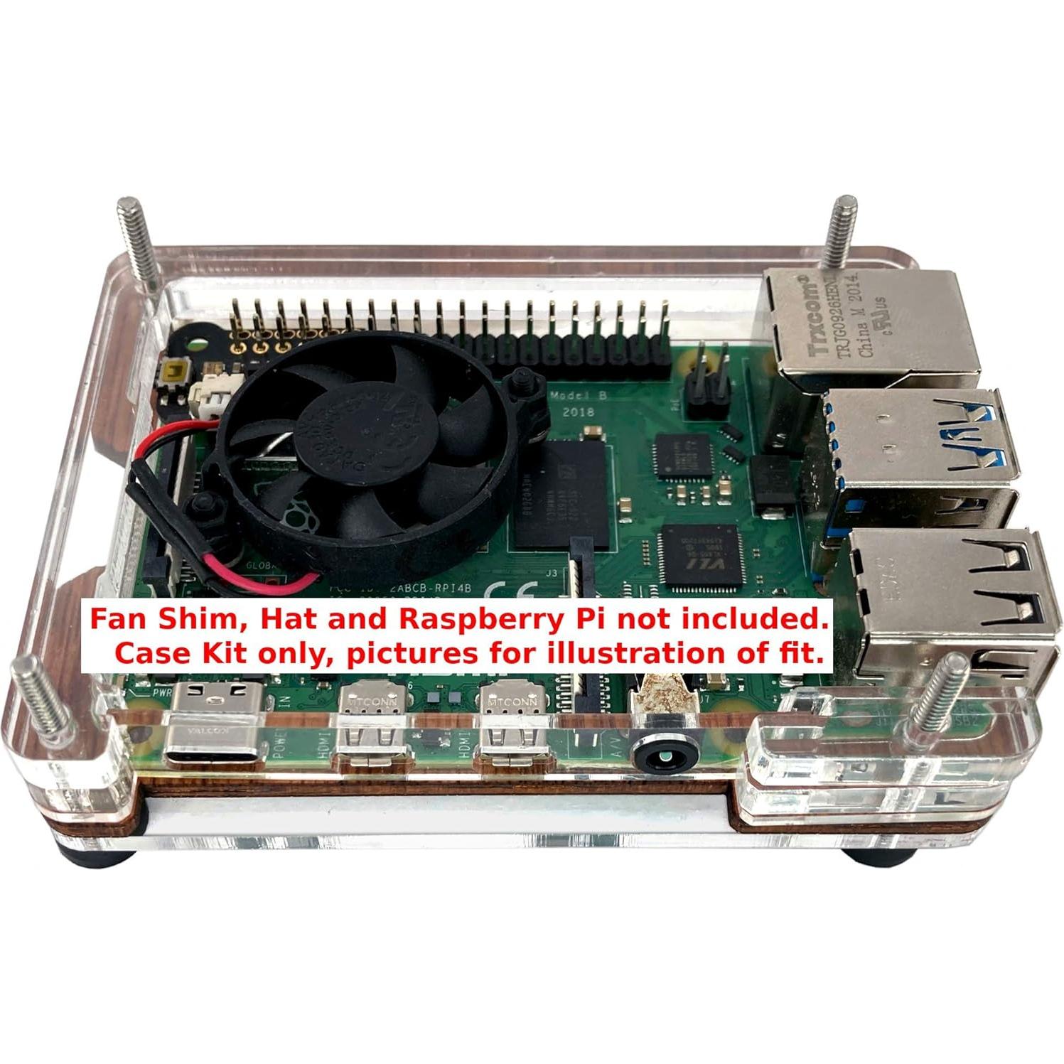 Estuche Zebra Classic C4Labs para Raspberry Pi 3B+/4B - Hielo Negro