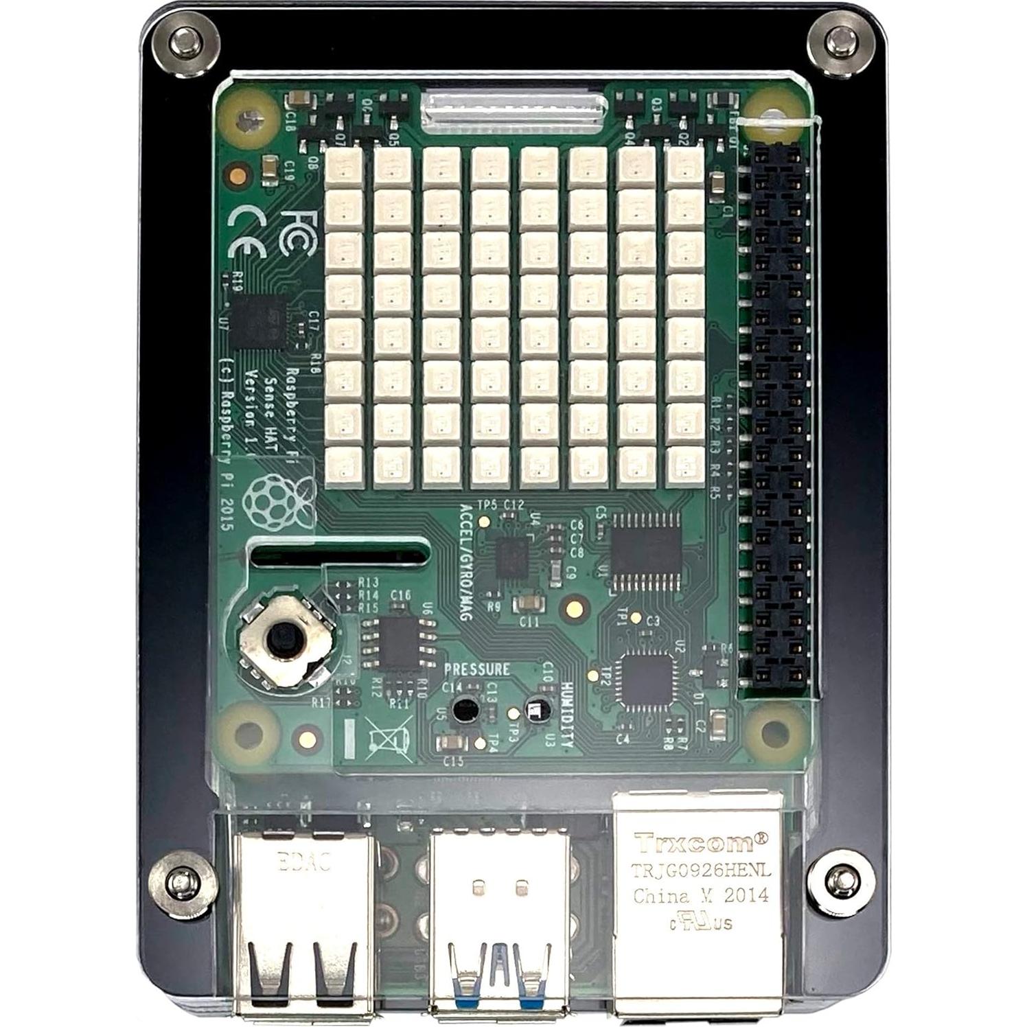 Estuche Zebra Classic C4Labs para Raspberry Pi 3B+/4B - Hielo Negro