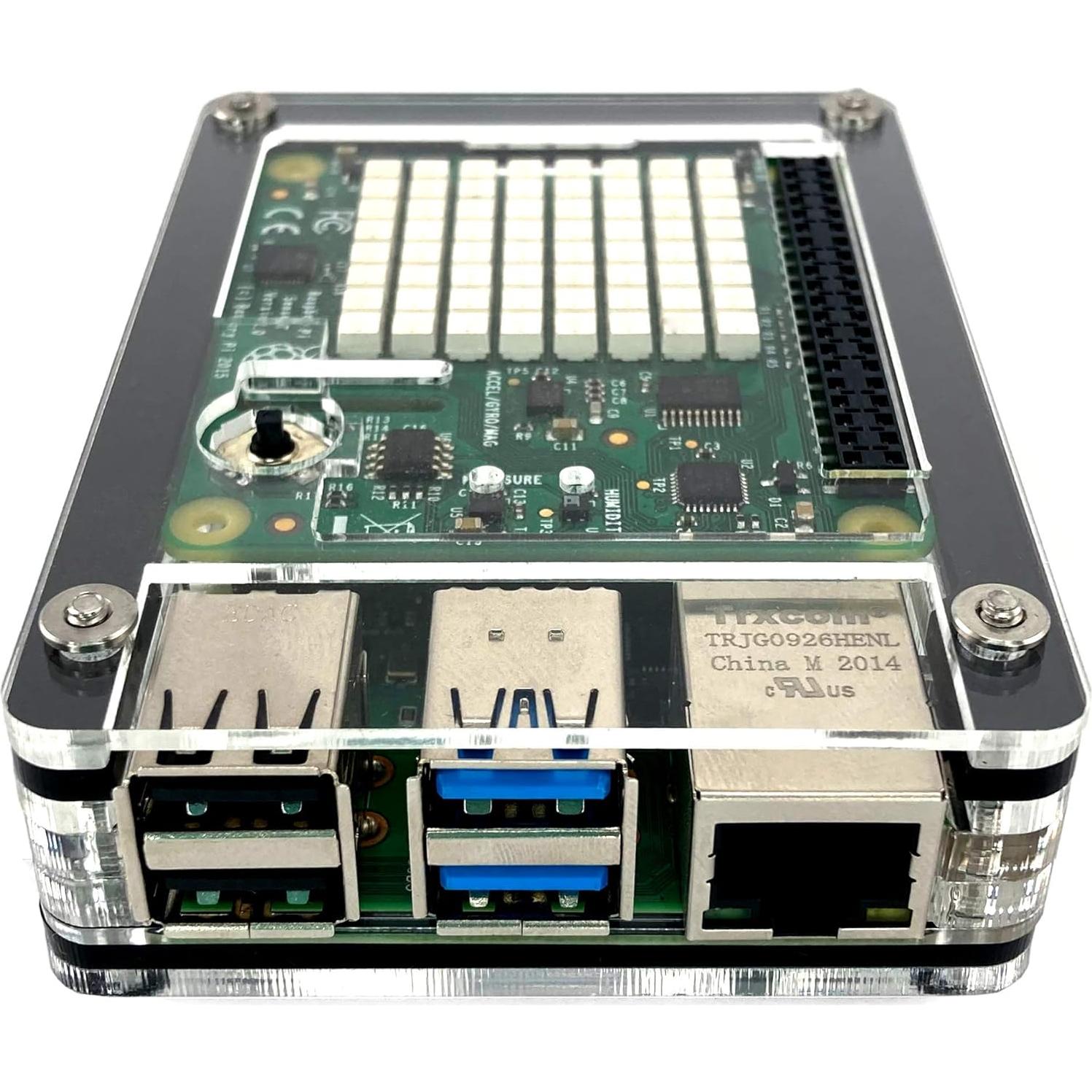 Estuche Zebra Classic C4Labs para Raspberry Pi 3B+/4B - Hielo Negro