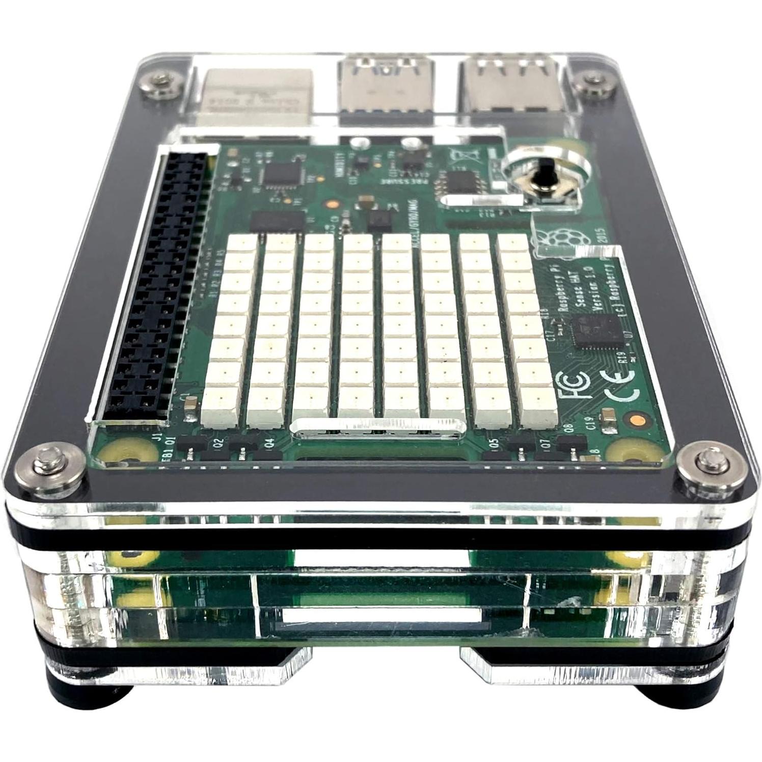 Estuche Zebra Classic C4Labs para Raspberry Pi 3B+/4B - Hielo Negro