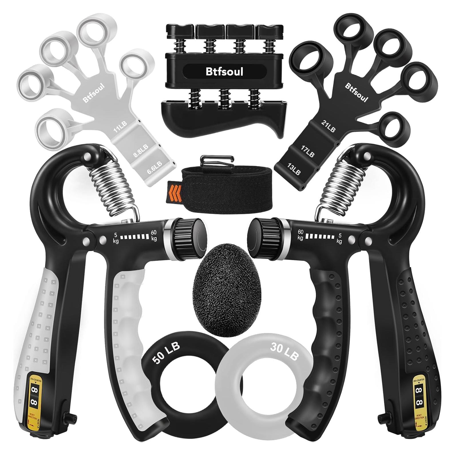 Kit de Fortalecimiento de Agarre Btfsoul - 8 Piezas Ajustables