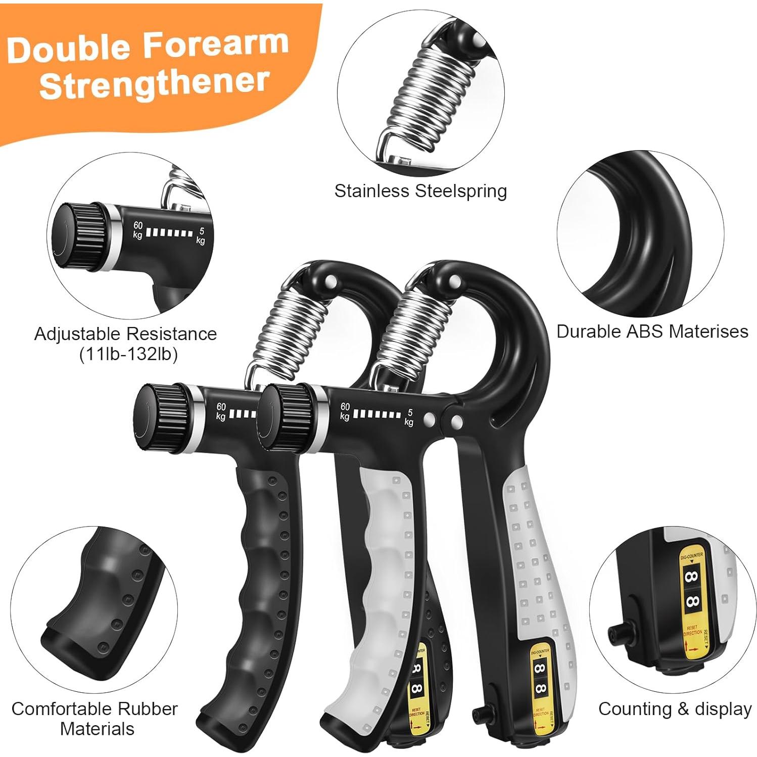 Kit de Fortalecimiento de Agarre Btfsoul - 8 Piezas Ajustables