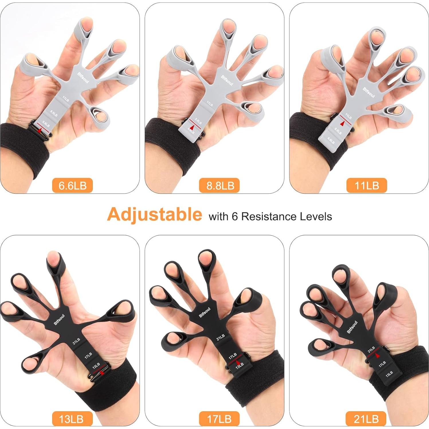 Kit de Fortalecimiento de Agarre Btfsoul - 8 Piezas Ajustables