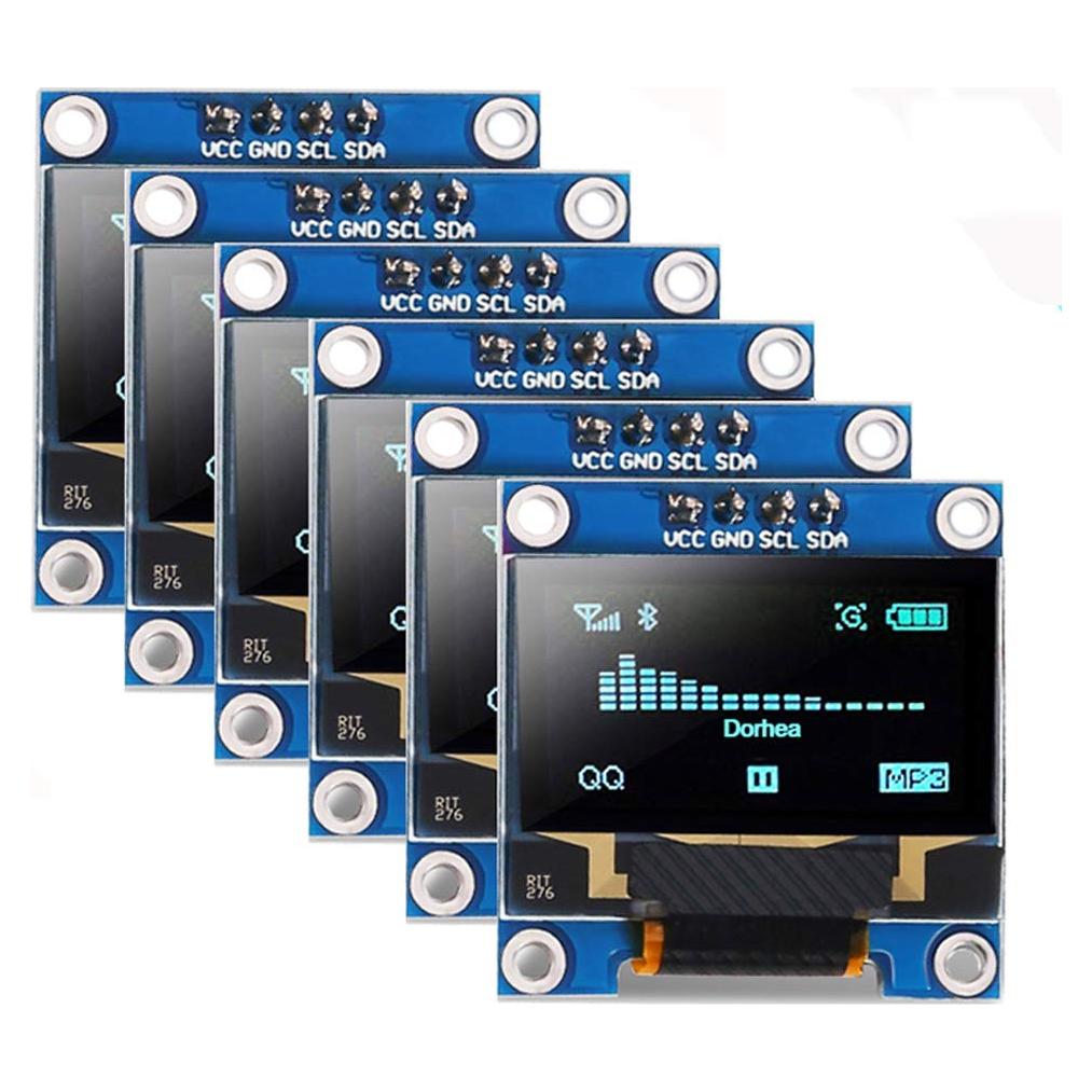 6 Módulos Pantalla OLED 0.96" DORHEA 128x64 I2C Azul