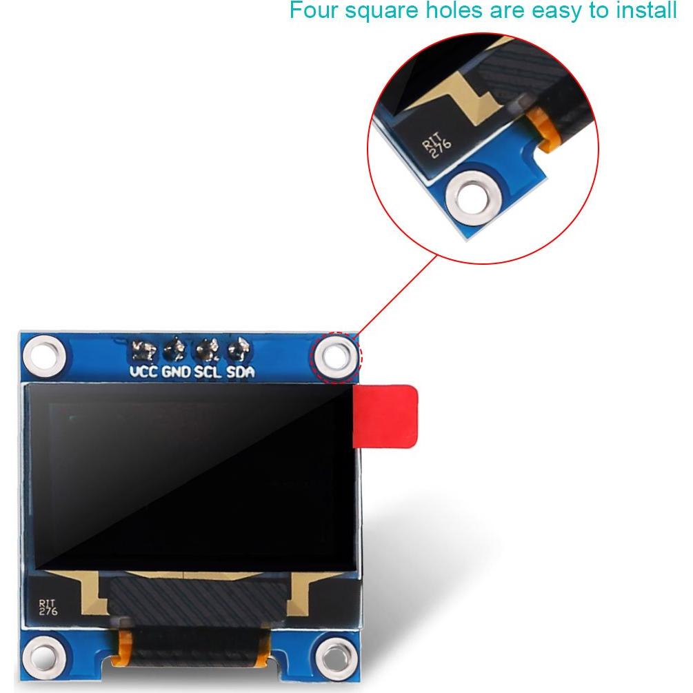 6 Módulos Pantalla OLED 0.96" DORHEA 128x64 I2C Azul