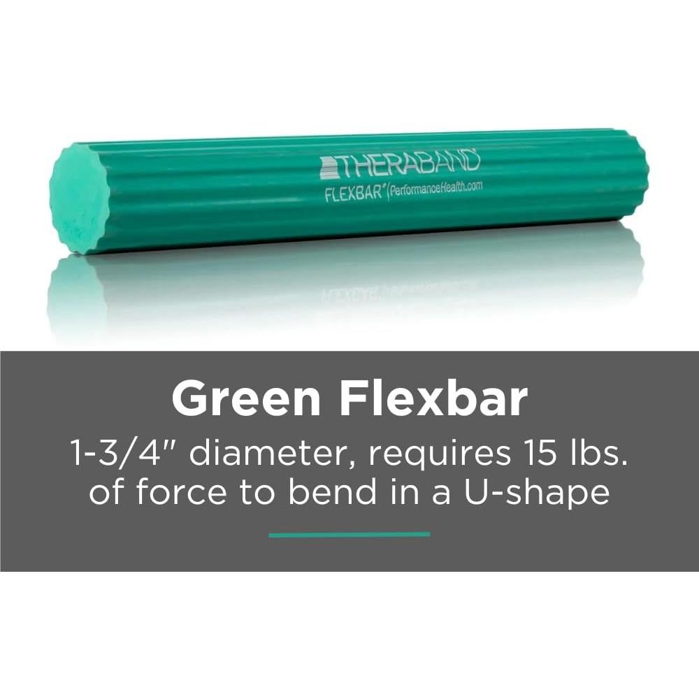 Barra de Terapia THERABAND FlexBar Verde Mediana 30.48cm