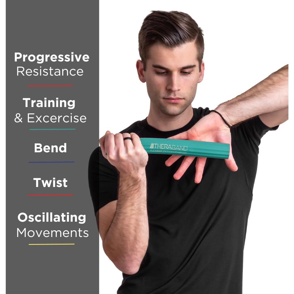 Barra de Terapia THERABAND FlexBar Verde Mediana 30.48cm