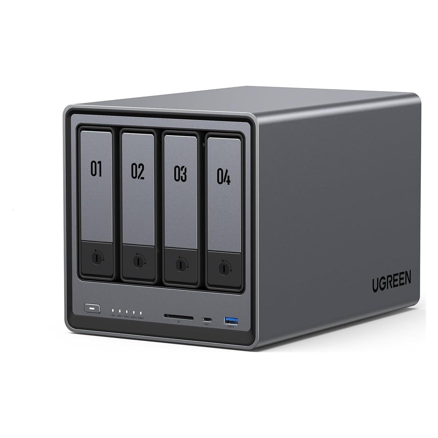 NAS UGREEN DXP4800 4-Bahías, Intel N100, 8GB RAM, 32GB eMMC