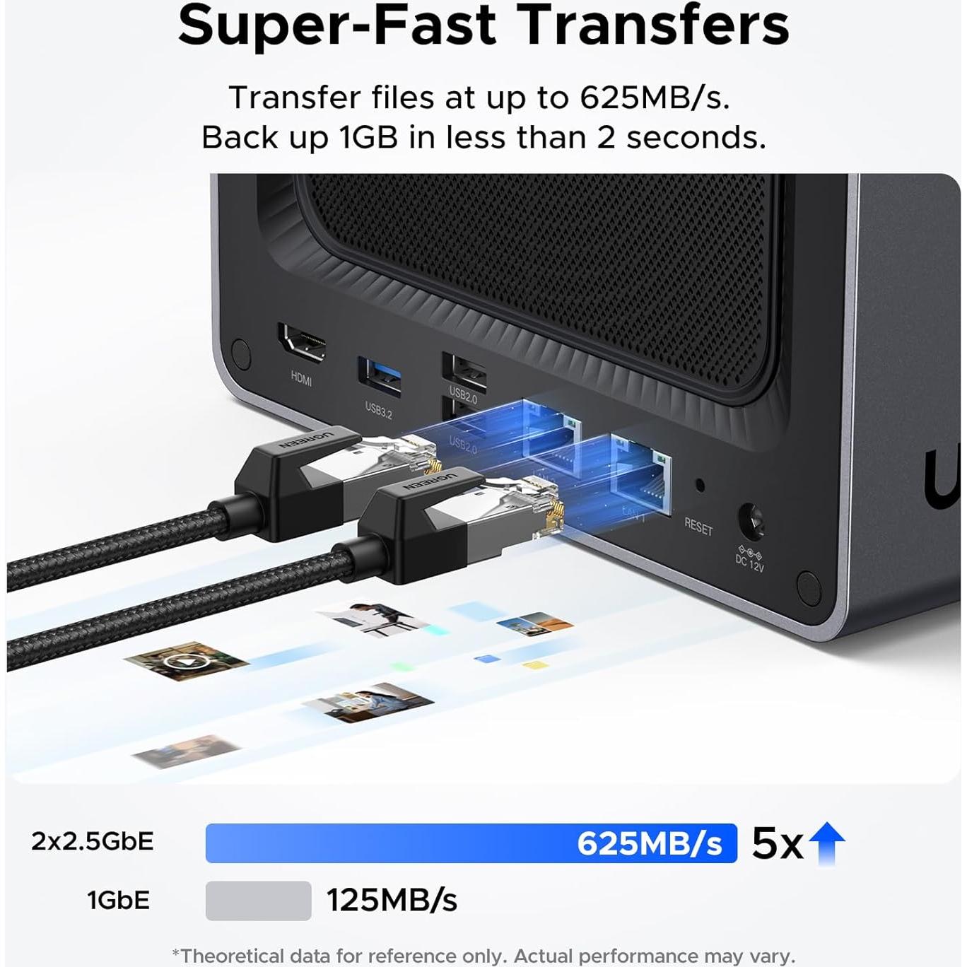 NAS UGREEN DXP4800 4-Bahías, Intel N100, 8GB RAM, 32GB eMMC