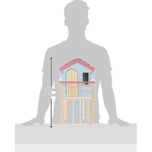 Casa en el Árbol de Madera Lottie con Escalera y Tobogán