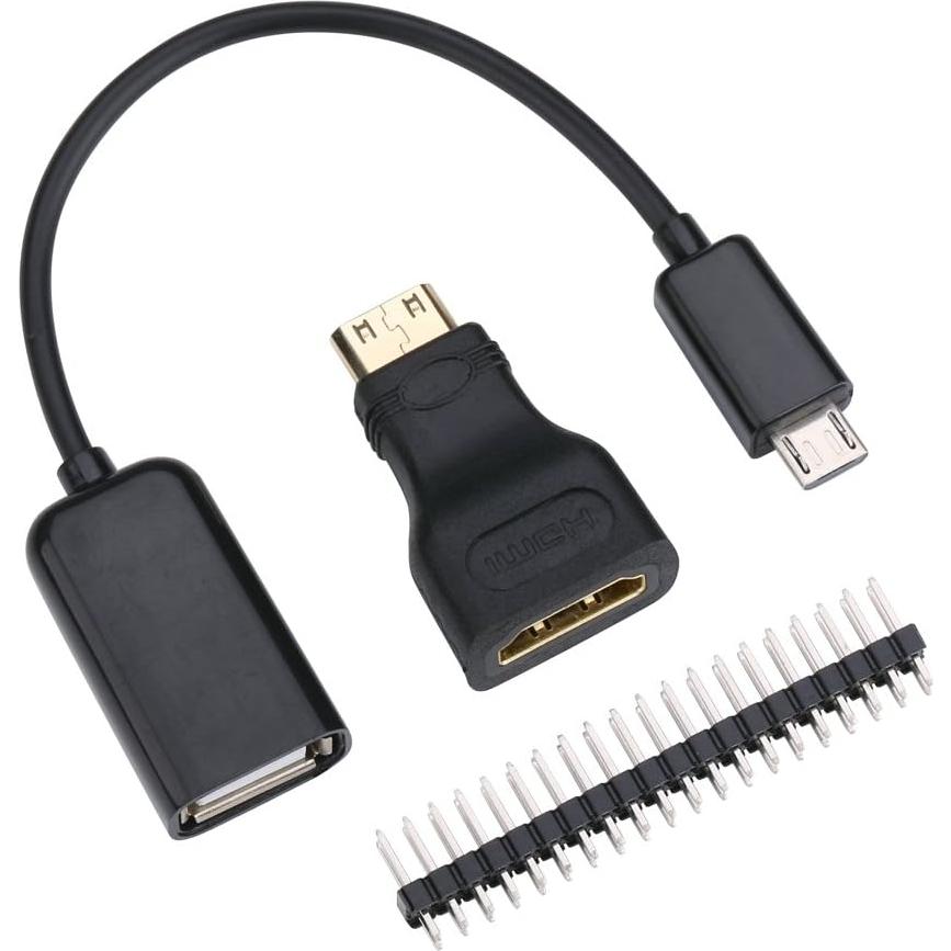 Caja ABS para Raspberry Pi Zero W con disipador y adaptador 3 en 1