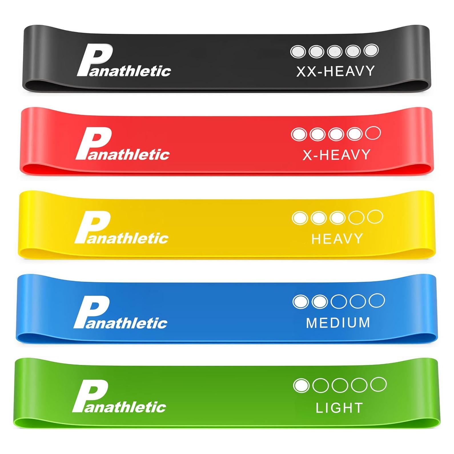Set de 5 Bandas de Resistencia Panathletic - Ejercicio y Fitness