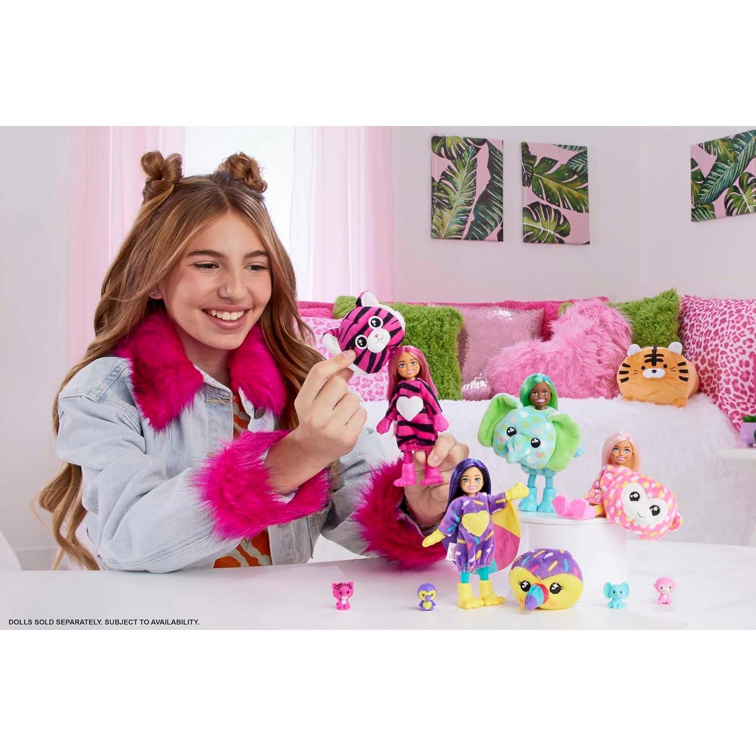 Barbie Cutie Reveal Chelsea Muñeca Elefante 7 Sorpresas