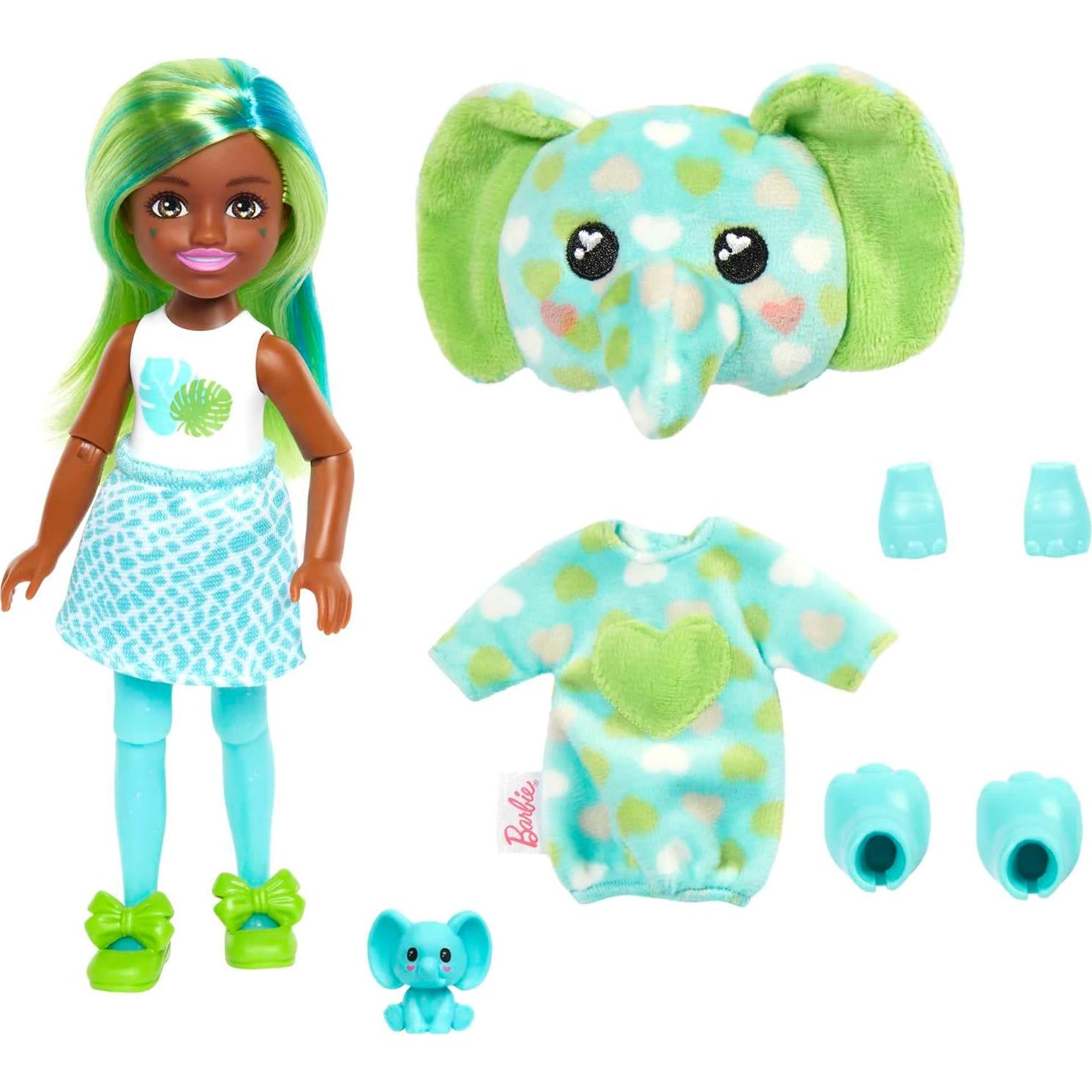 Barbie Cutie Reveal Chelsea Muñeca Elefante 7 Sorpresas