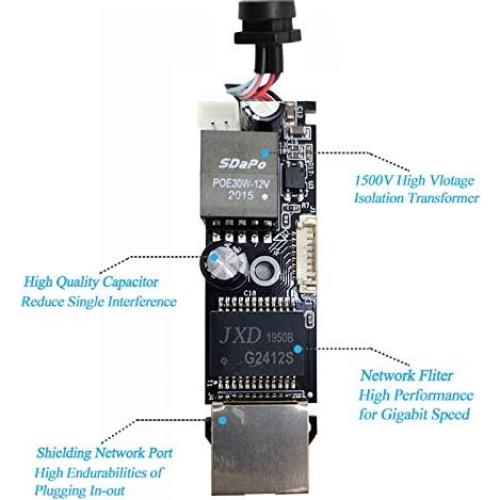 Divisor PoE REVOTECH 48V a 12V 2A Gigabit Plug & Play