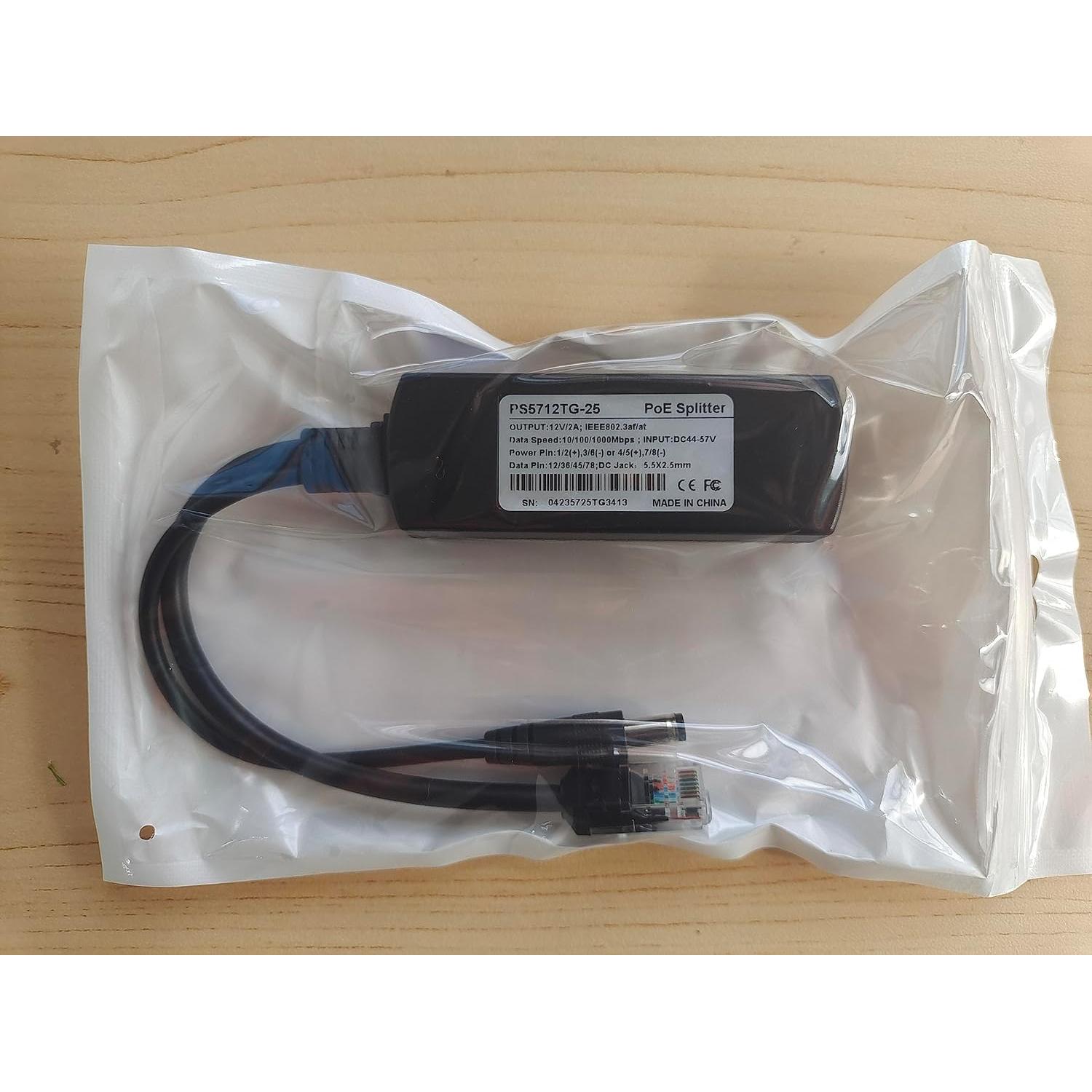 Divisor PoE REVOTECH 48V a 12V 2A Gigabit Plug & Play