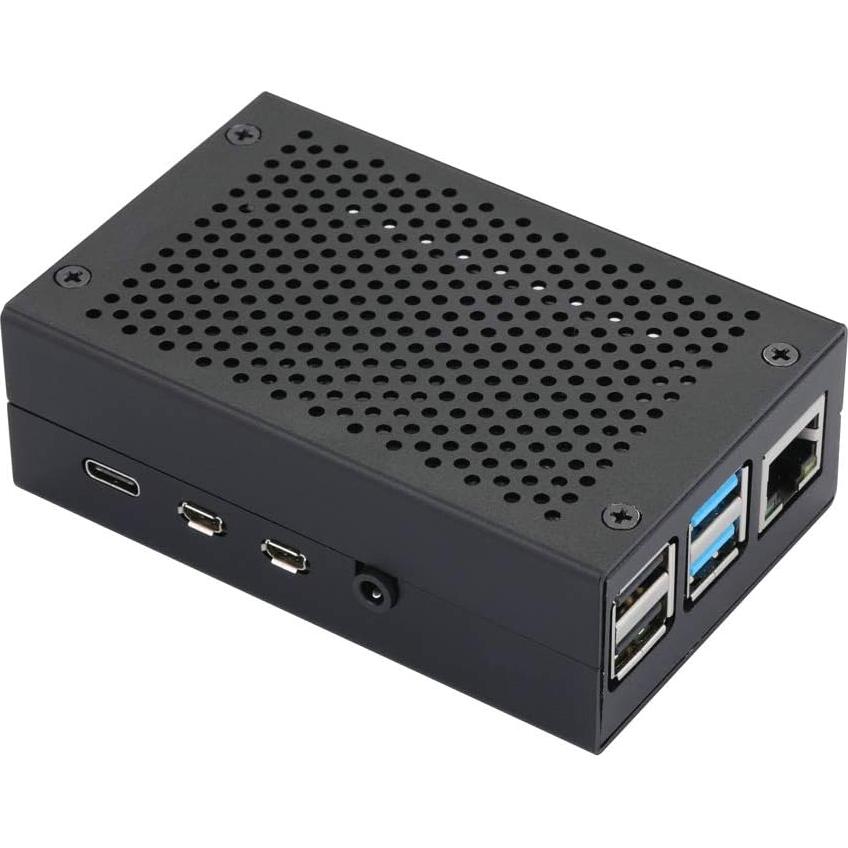 Caja de Aluminio Negra para Raspberry Pi 4 Modelo B