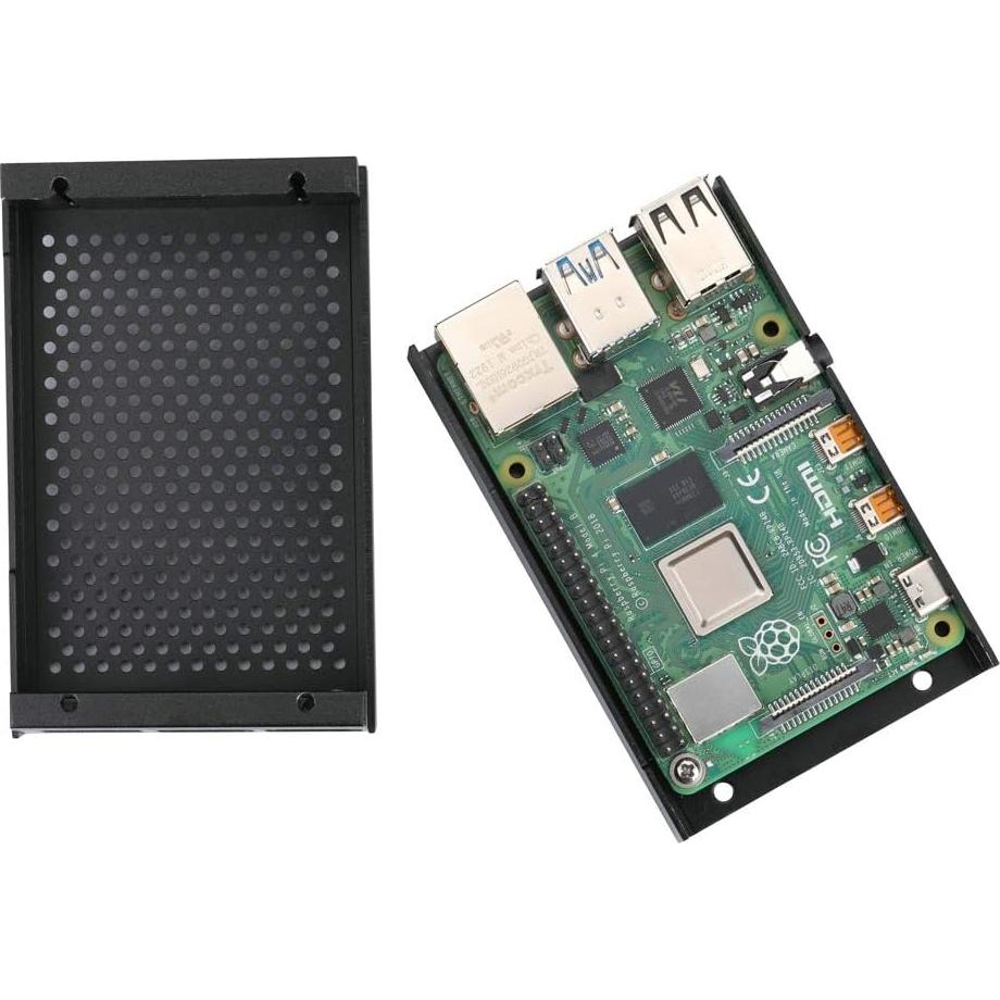 Caja de Aluminio Negra para Raspberry Pi 4 Modelo B