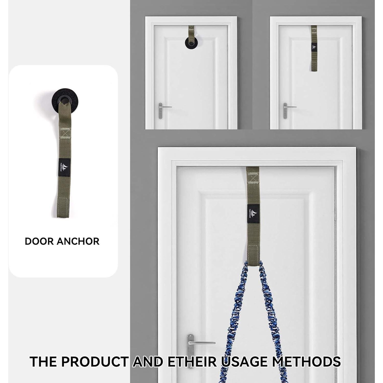 Bandas de Resistencia YLUERTDOO 300Lbs con Mangos y Anclaje