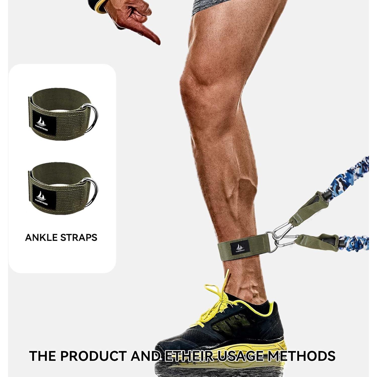 Bandas de Resistencia YLUERTDOO 300Lbs con Mangos y Anclaje